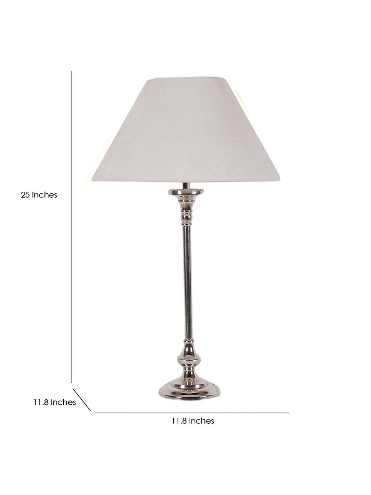 Kapoor E Illuminations White Metal Table Lamp - Set of 1