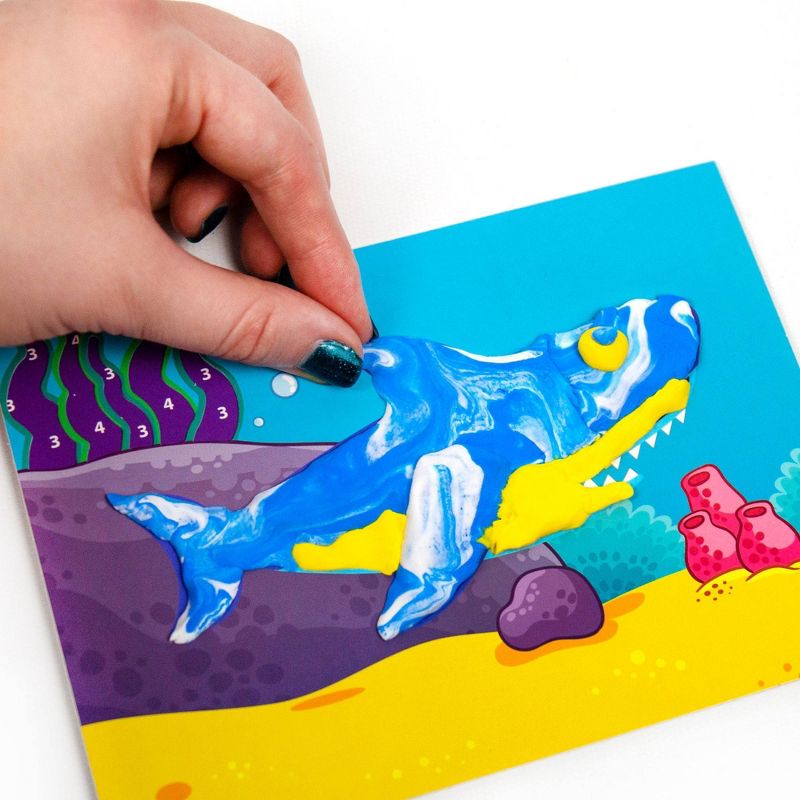 Mixy Squish 3D Clay by Number Shark, Sloth and Dino - Horizon Group
