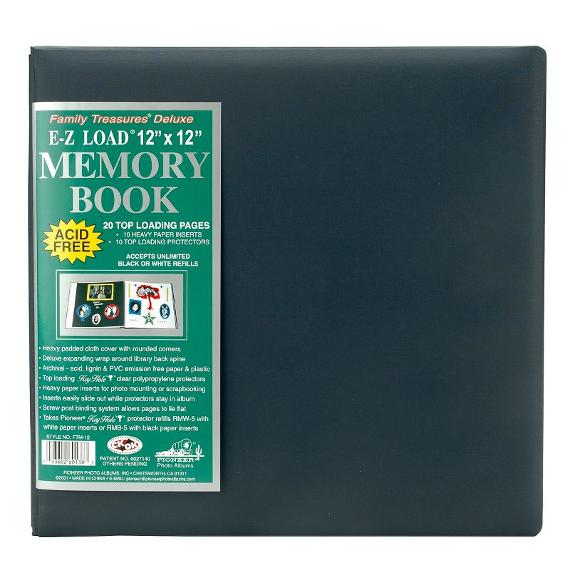Pioneer Family Treasures Fabric Post Bound Album 12"X12"-Midnight Blue