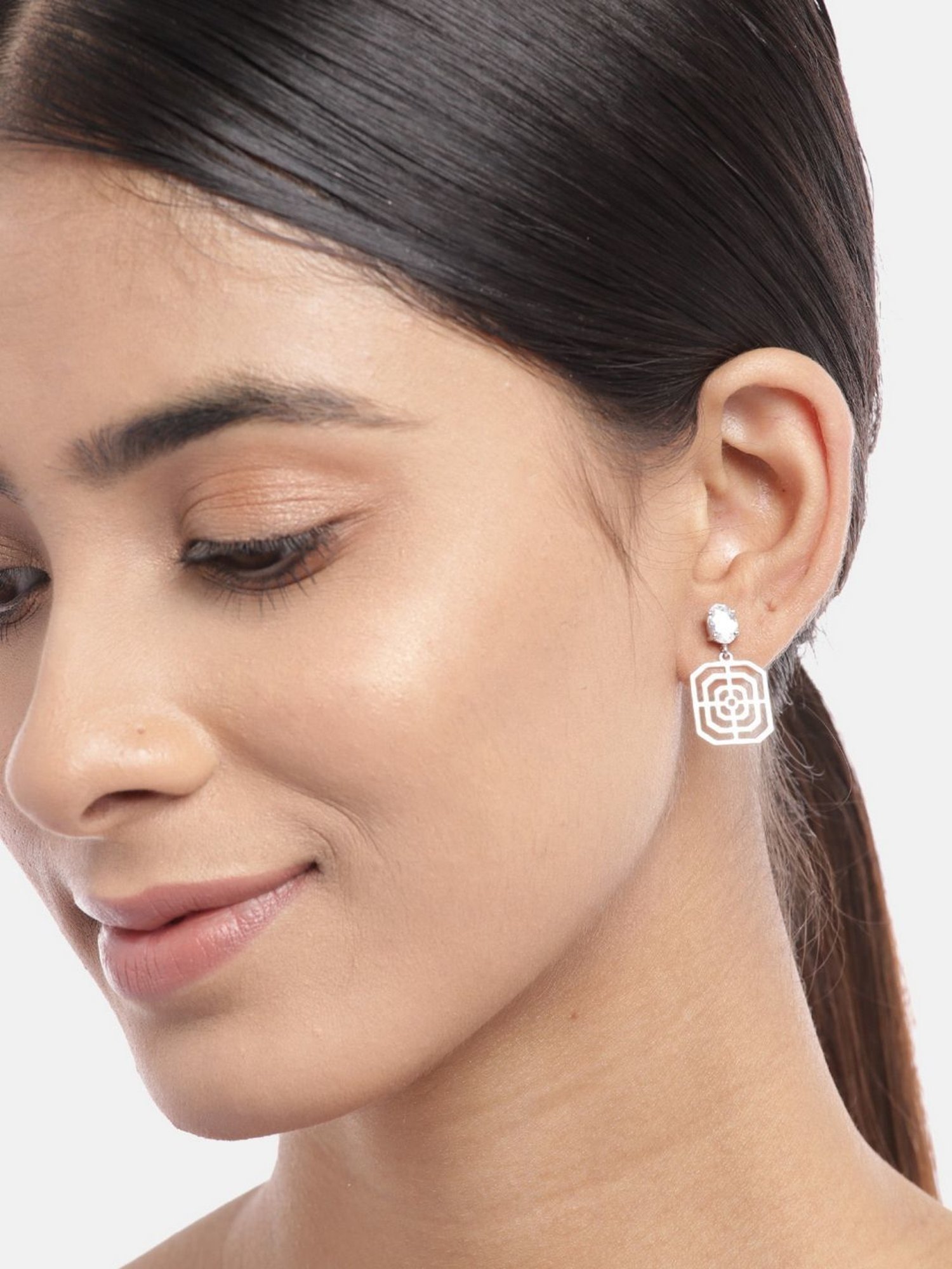 Zavya 92.5 Sterling Silver Dangler Earrings for Women