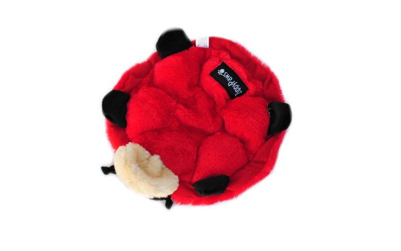 ZippyPaws - Crawlers, 6-Squeaker Plush Dog Toy - Betsey The Ladybug