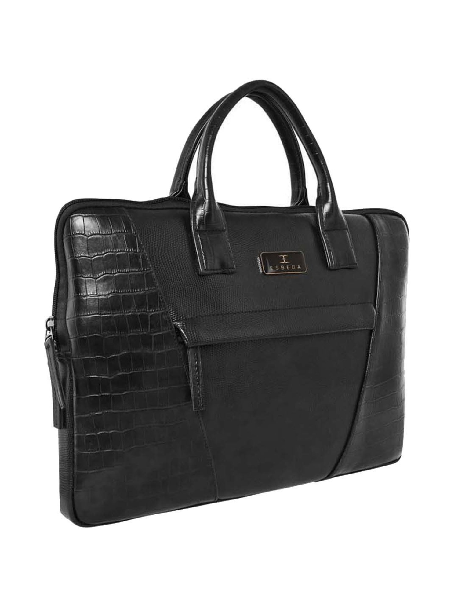 Baggit Brown PVC Solid Laptop Messenger Bag