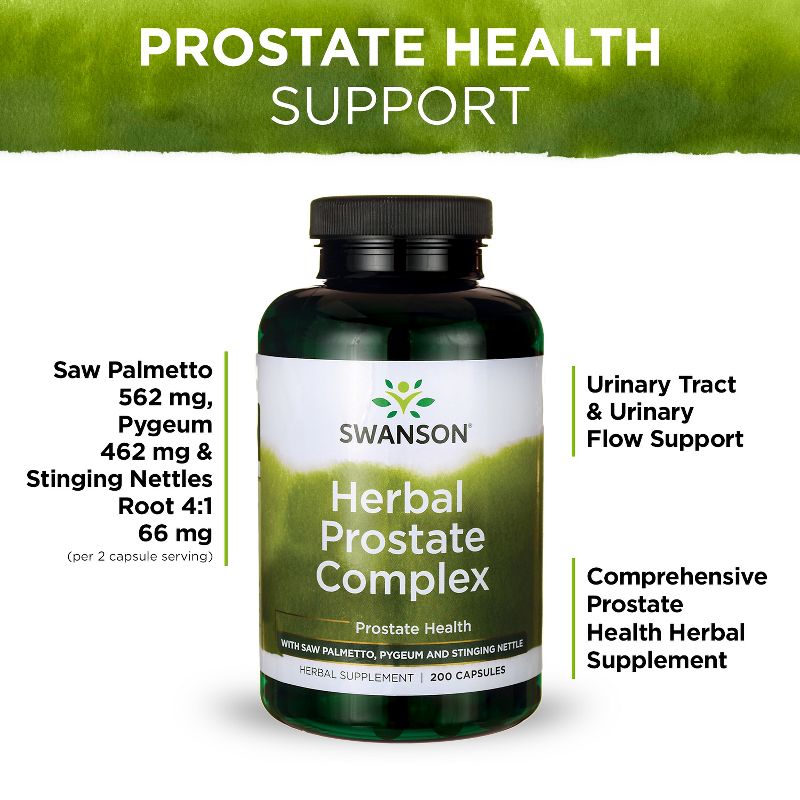 Swanson Herbal Prostate Complex Herb Blend Capsules, 100 Count.
