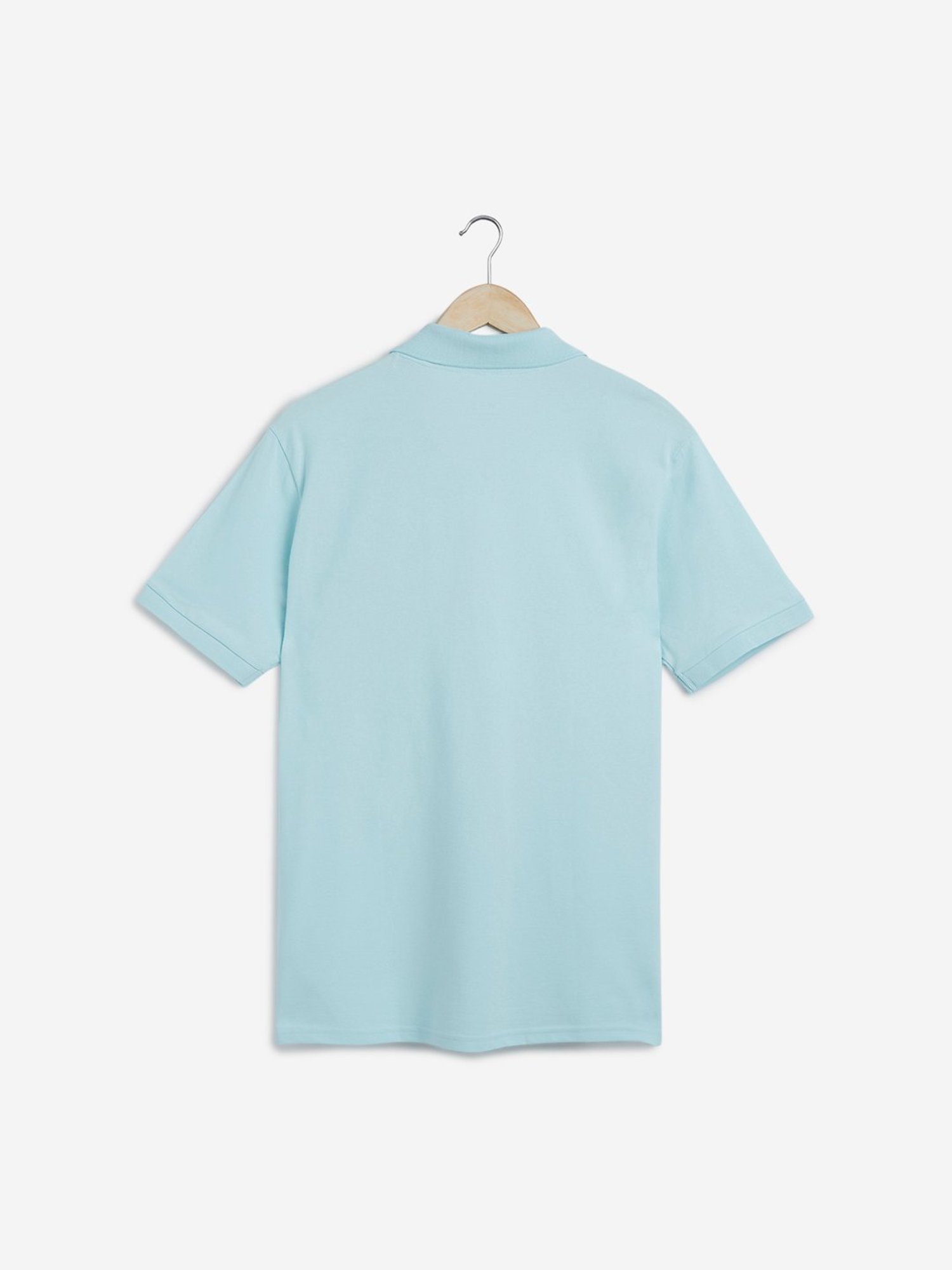 WES Casuals by Westside Aqua Slim Fit Polo T-Shirt