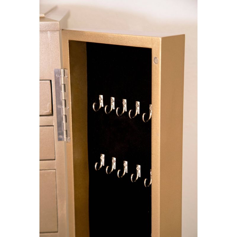 Millie Mirrored Jewelry Armoire Silver - Abbyson Living