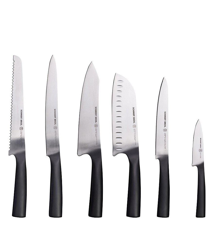 Schmidt Brothers Cutlery Carbon 6 7-Piece Knife Block Set