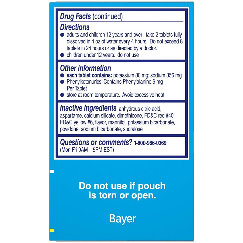 Alka-Seltzer Plus NSAID Cold PowerFast Fizz Tablets - Orange Zest - 20ct