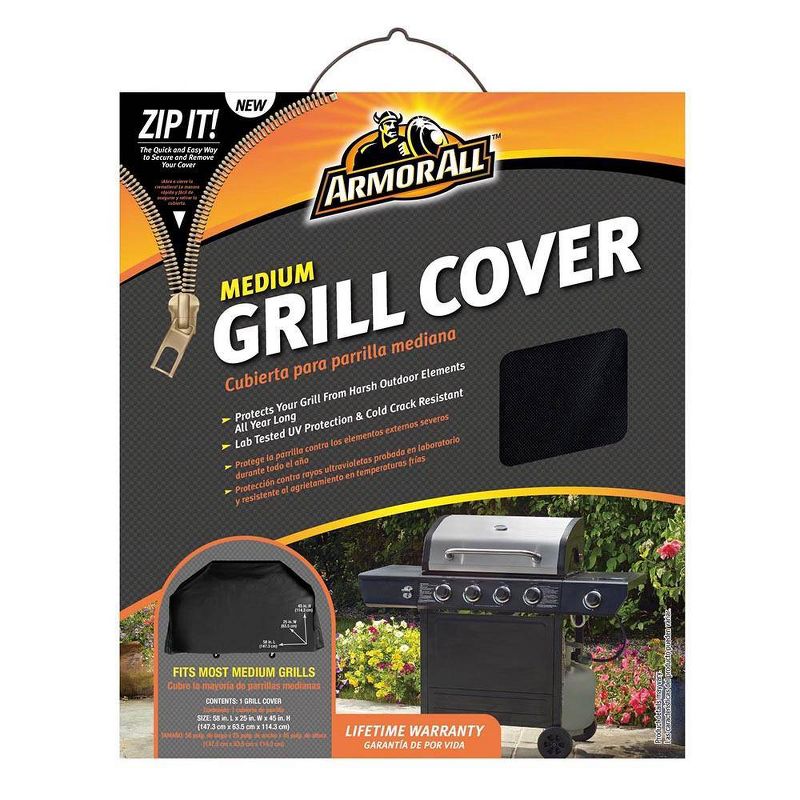 Armor All 58" x 25" x 45" Grill Cover