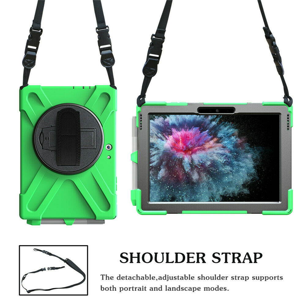 Werleo Surface Pro 6 Case Surface Pro Case 2017 Heavy Duty Full-Body Rugged Protective Case Cover with Kickstand Hand Strap for Microsoft Surface Pro 6 2018 / Surface Pro 5 2017 / Surface Pro 4 2015