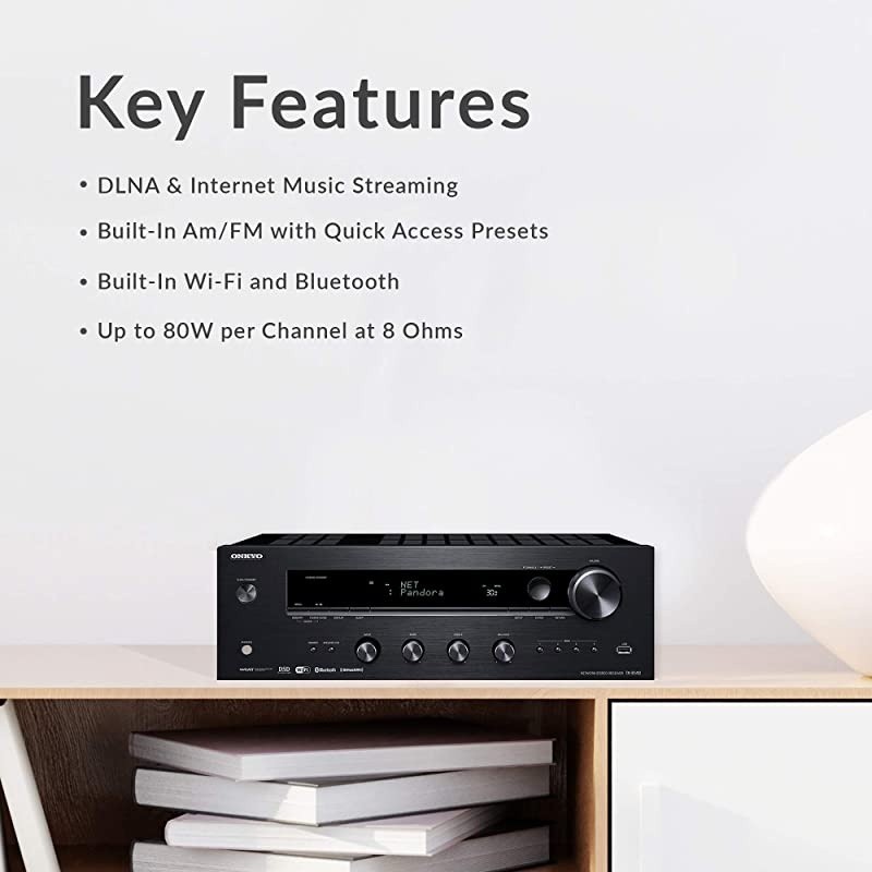 TX-8140 Stereo Receiver with Built-In Wi-Fi and Bluetooth Wireless Technology, 2-Channel Network