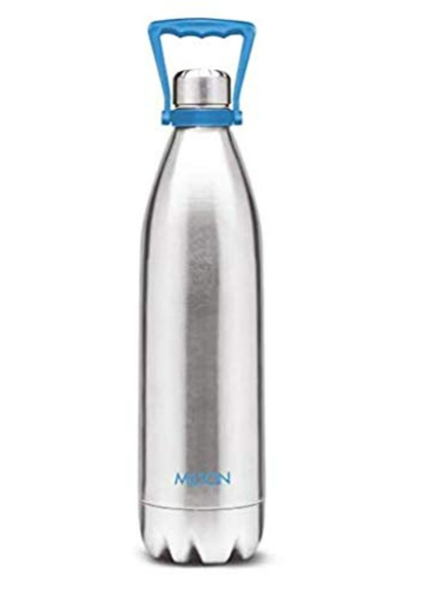 Milton Silver Stainless Steel 24 Hours Hot and Cold Water Bottle with Handle (2.02L)