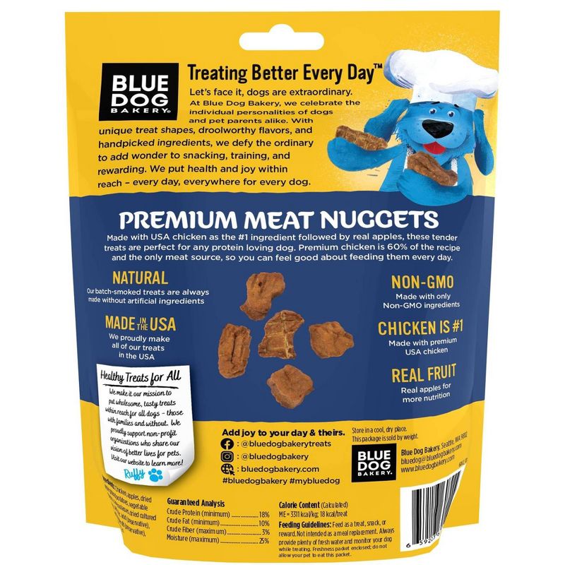 Blue Dog Bakery Protein Nuggets Chicken and Apple Dog Treats - 6oz