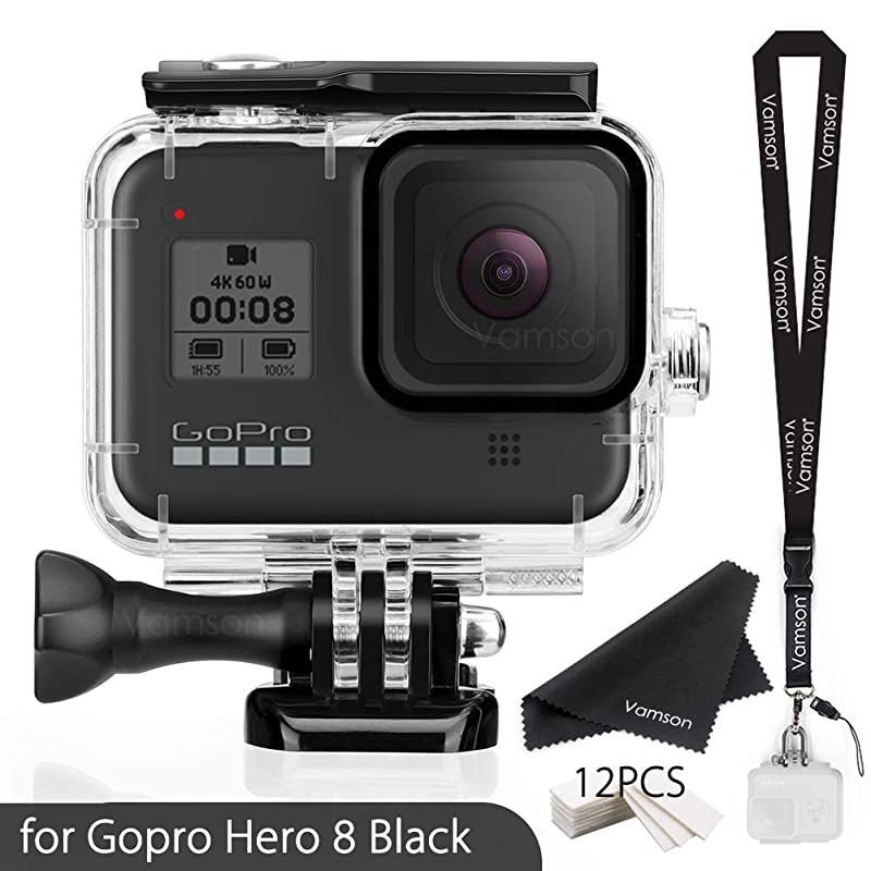 for Gopro Hero 8 Black Accessories with Waterproof Housing Case 60Meter Underwater Protective Diving Shell for Go pro Hero8 Action Camera AVP651