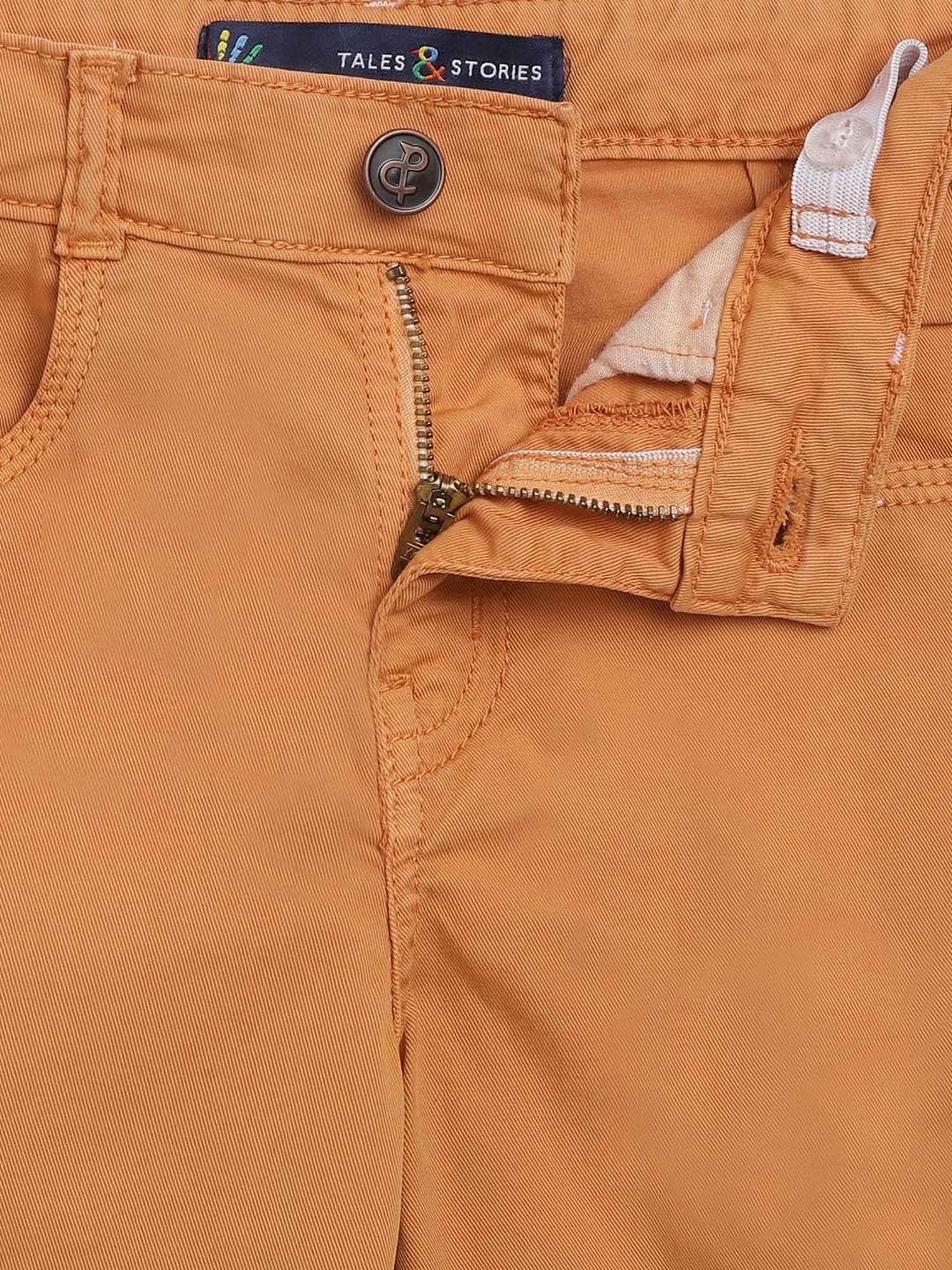 Tales & Stories Kids Orange Regular Fit Bermudas