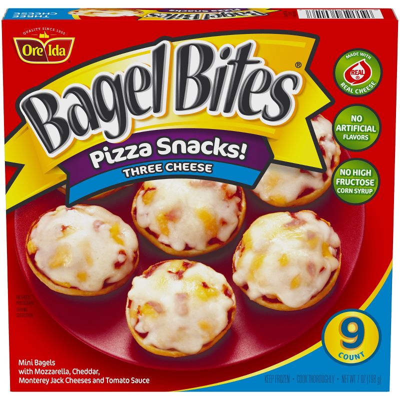 Bagel Bites Three Cheese Frozen Mini Bagel Pizzas - 7oz/9ct