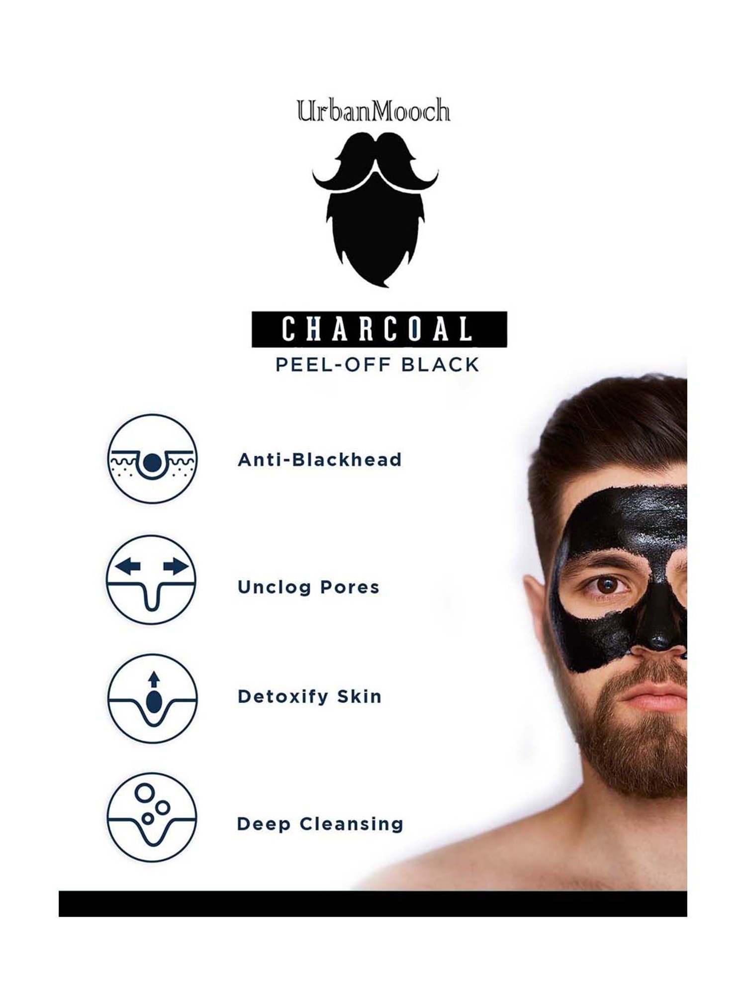 UrbanMooch Activated Charcoal Peel Off Mask Pack of 2 - 120 gm
