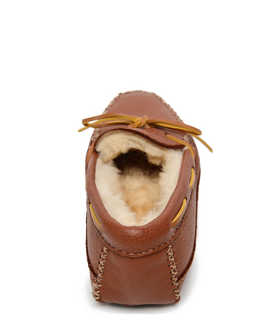 Minnetonka Men's Sheepskin Lined Moose Slipper