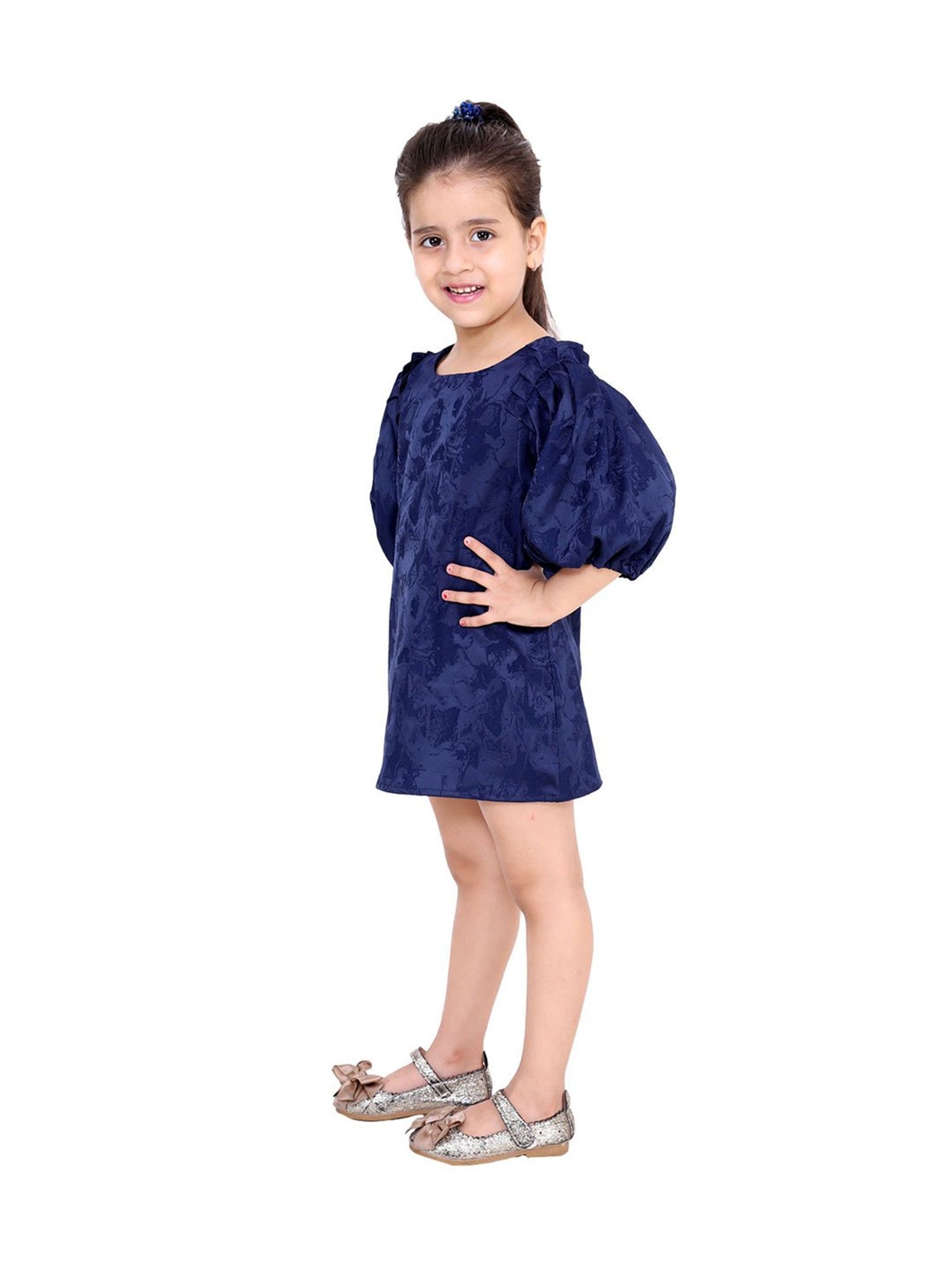 KidsDew Kids Navy Printed Dress