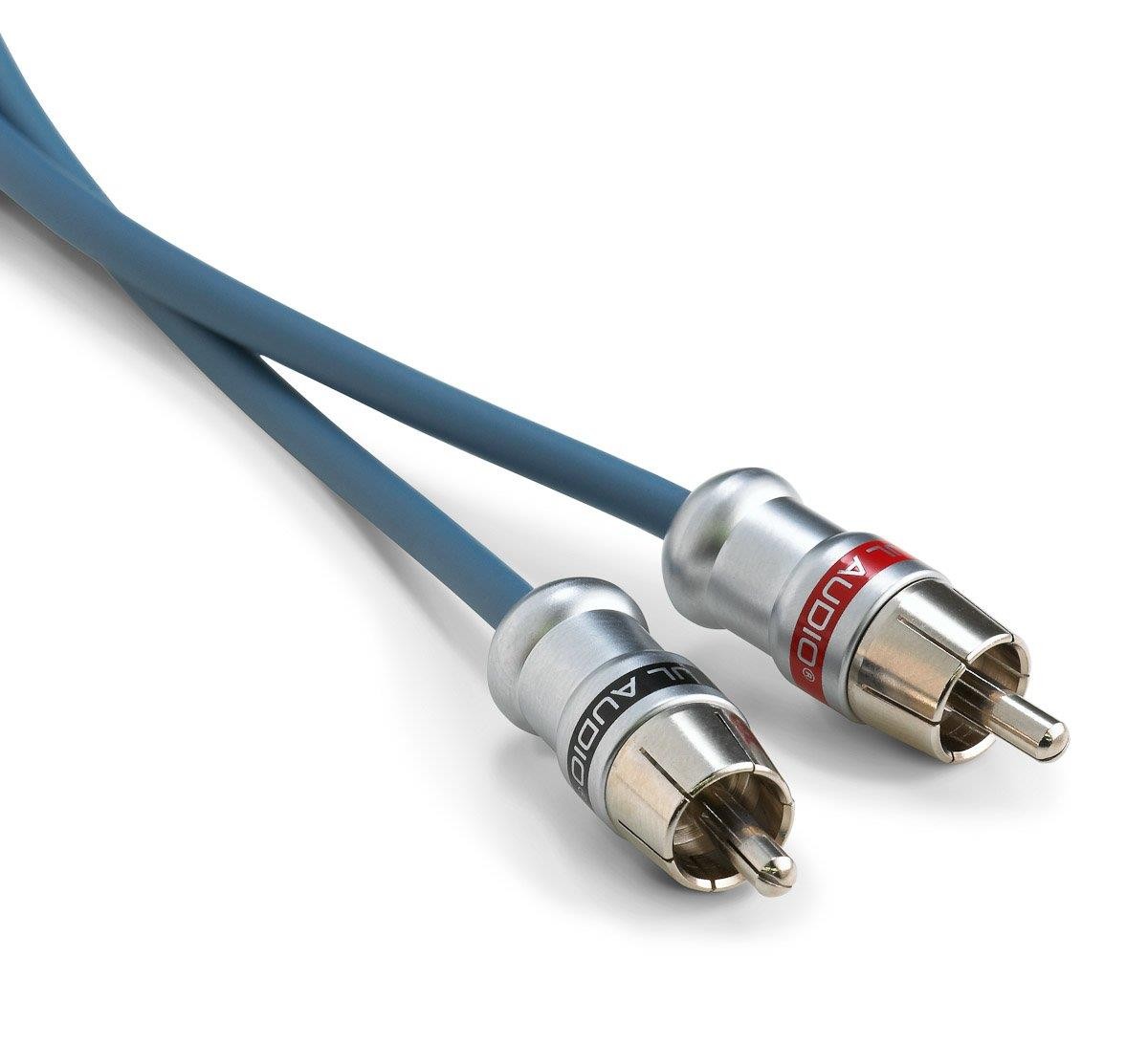 JL Audio XB-BLUAIC2-25 2-Channel Twisted-Pair Audio Interconnect Cable with Machined Connectors, 25-Feet