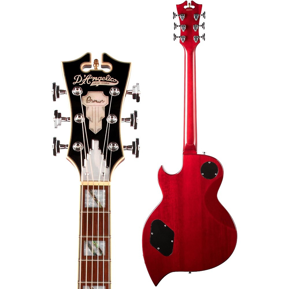 D'Angelico Premier Series Teardrop Solidbody Electric Guitar Cherry