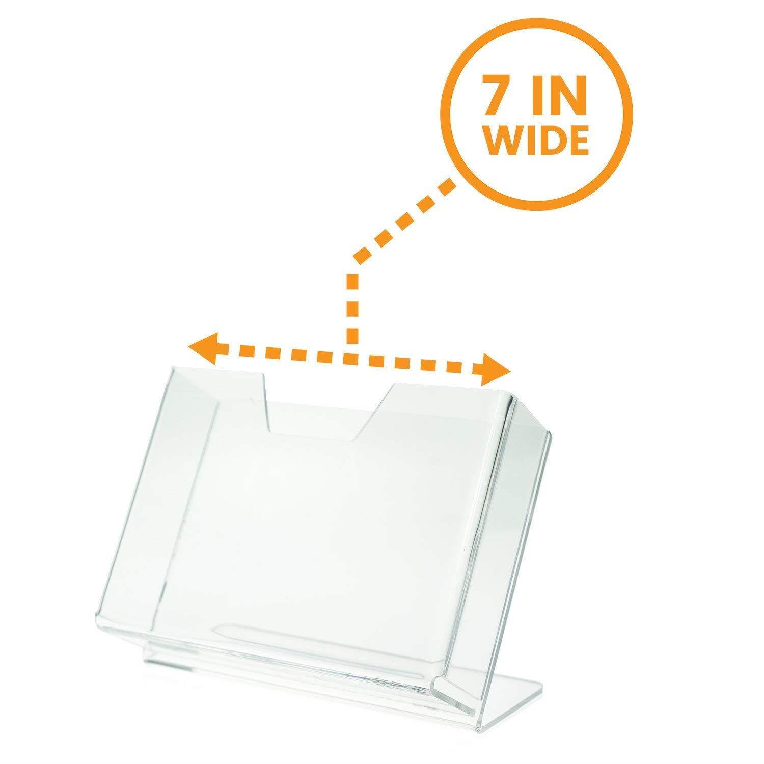 SOURCEONE.ORG Source One Deluxe Clear Acrylic Countertop Greeting Card Display 1 & 3 Pockets Available (1, 7 1/4 Inch)