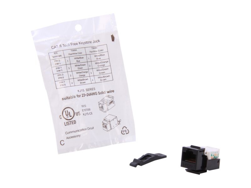 Micro Connectors CAT5 RJ45 Coupler F-F Straight