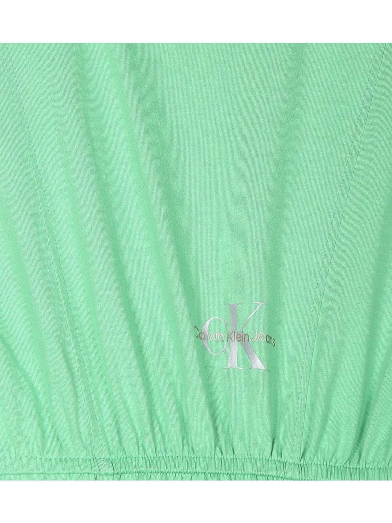 Calvin Klein Jeans Kids Green Cotton Regular Fit Dress