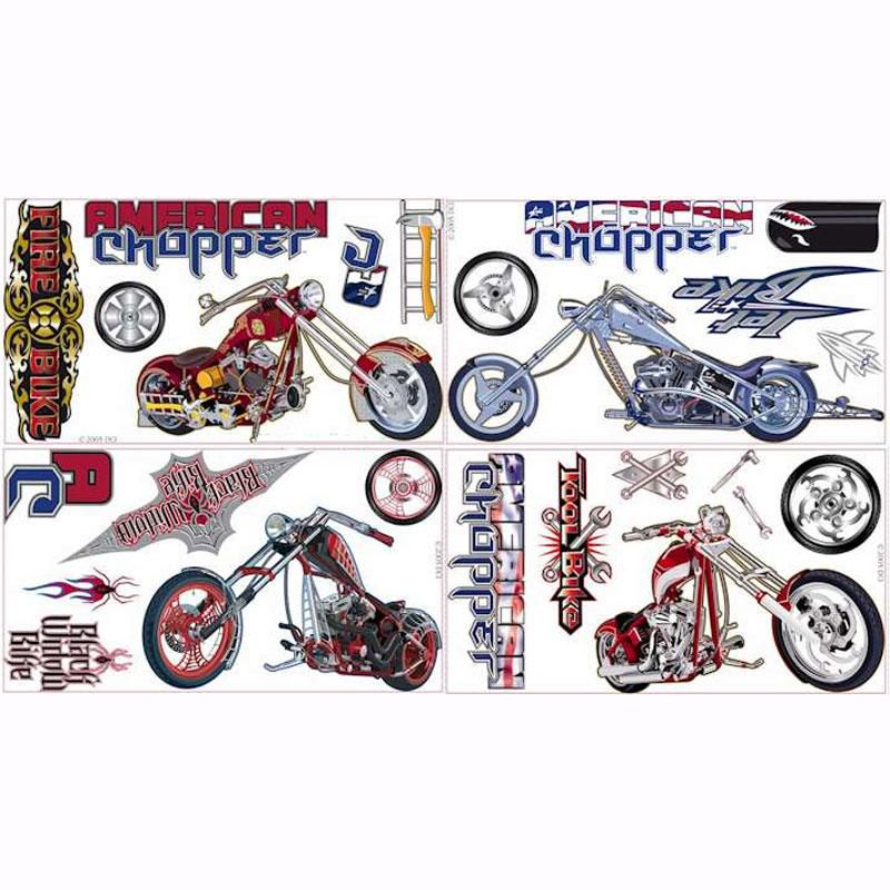 24pc Self-Stick Wall Accent Stickers Set - American Chopper..