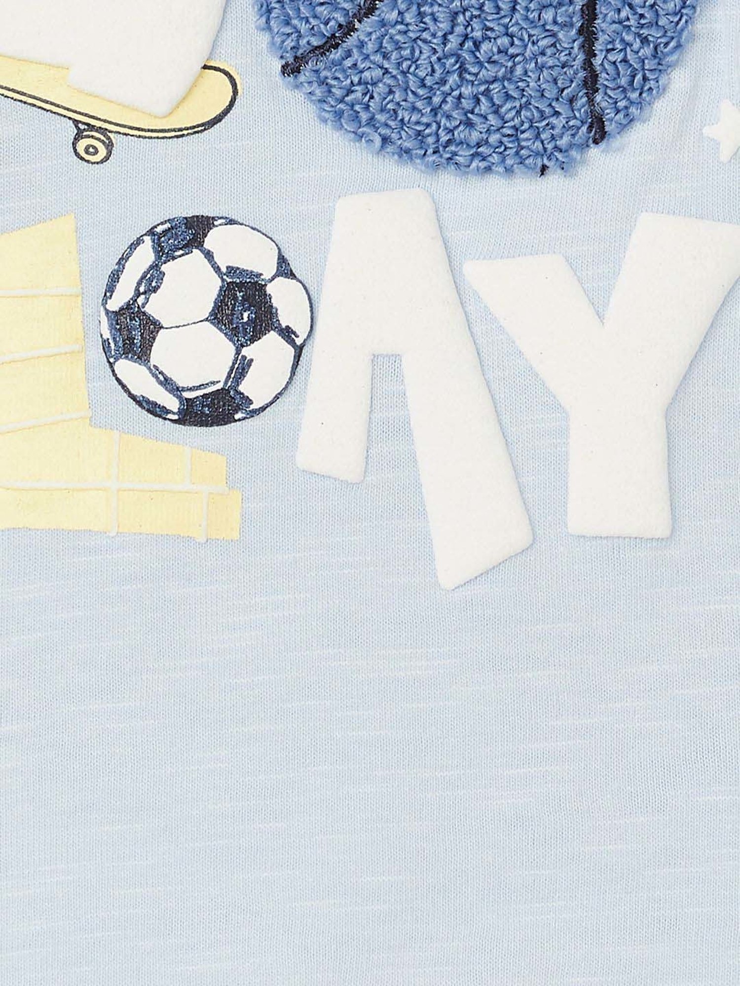 Juniors by Lifestyle Boys Blue Cotton Embroidery T Shirt