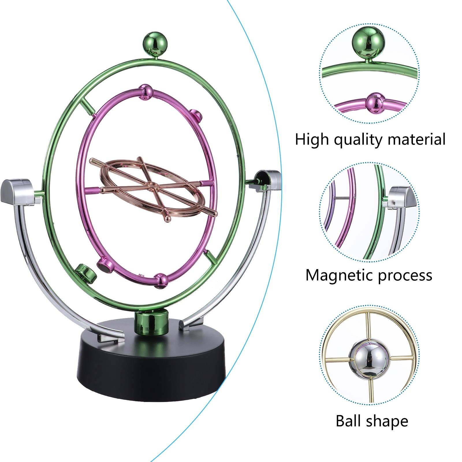 1 Pc Perpetual Motion Instrument Magnetic Tellurian Art Craft Adornment
