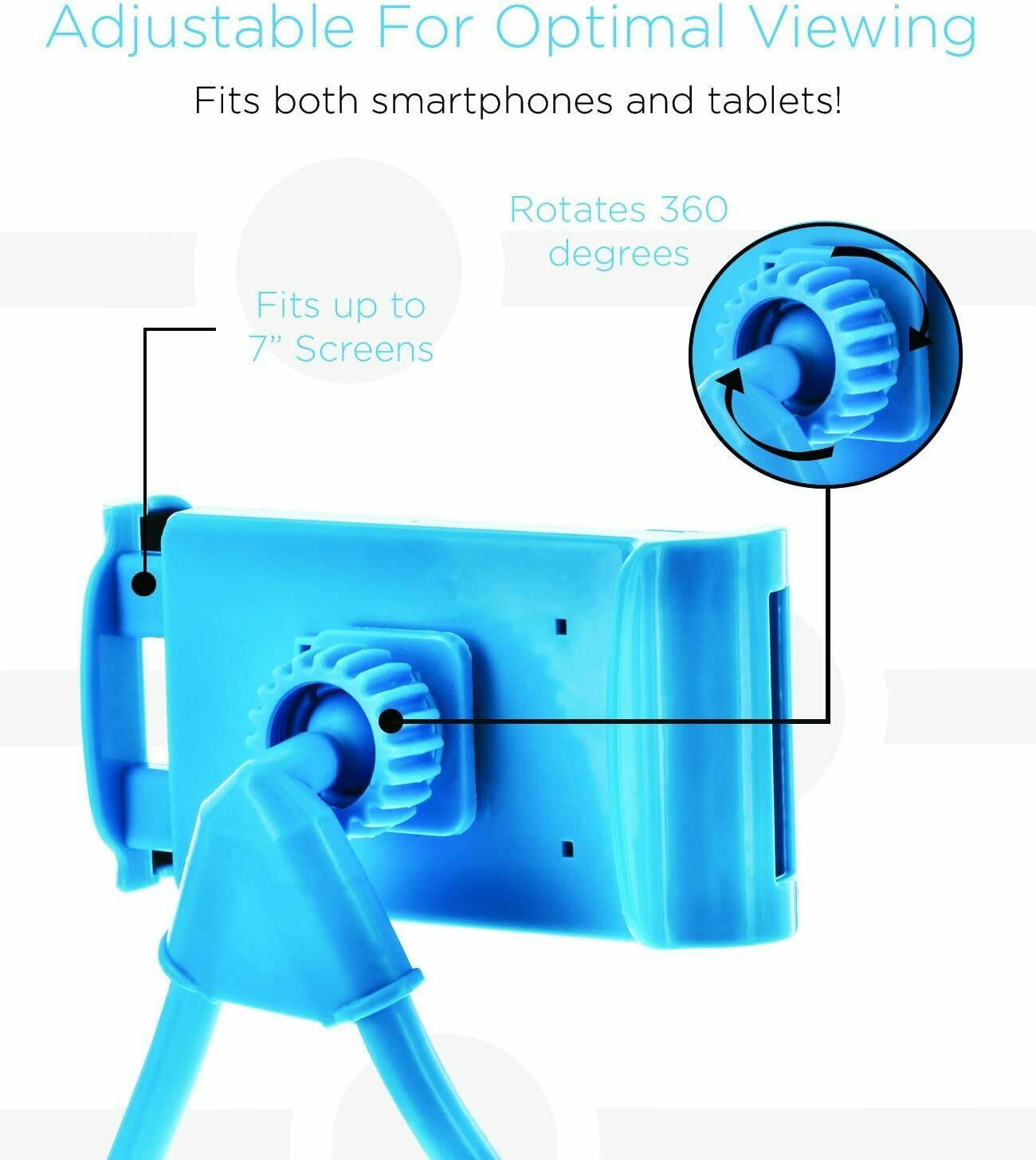 Aduro Lounger Cell Phone Mount Holder for Neck, Universal Smartphone Lazy Stand