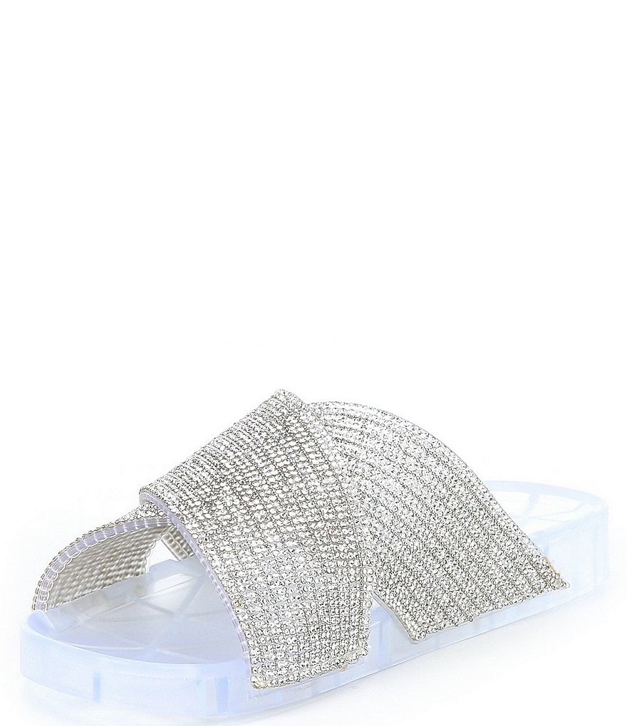 Gianni Bini Emersinne Rhinestone Crossband Jelly Slides