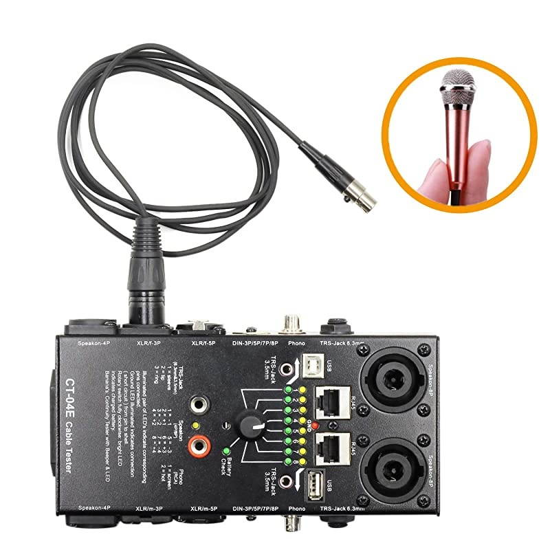 3 Pin XLR Male Plug to 3 Socket Female Mini XLR Pro Lapel Microphone Cable -TA3-XLR Cable(1.5M/5FT)