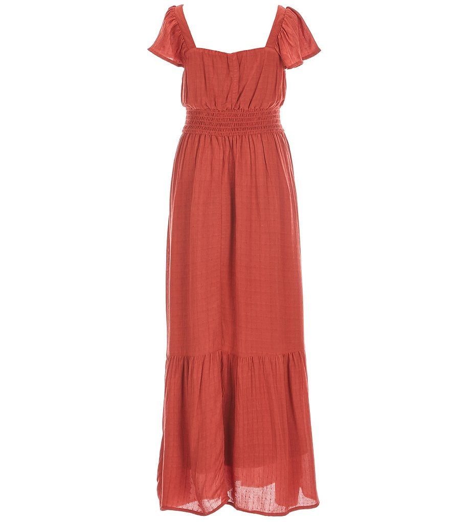 Poppies and Roses Big Girls 7-14 Clip-Dot Maxi Dress