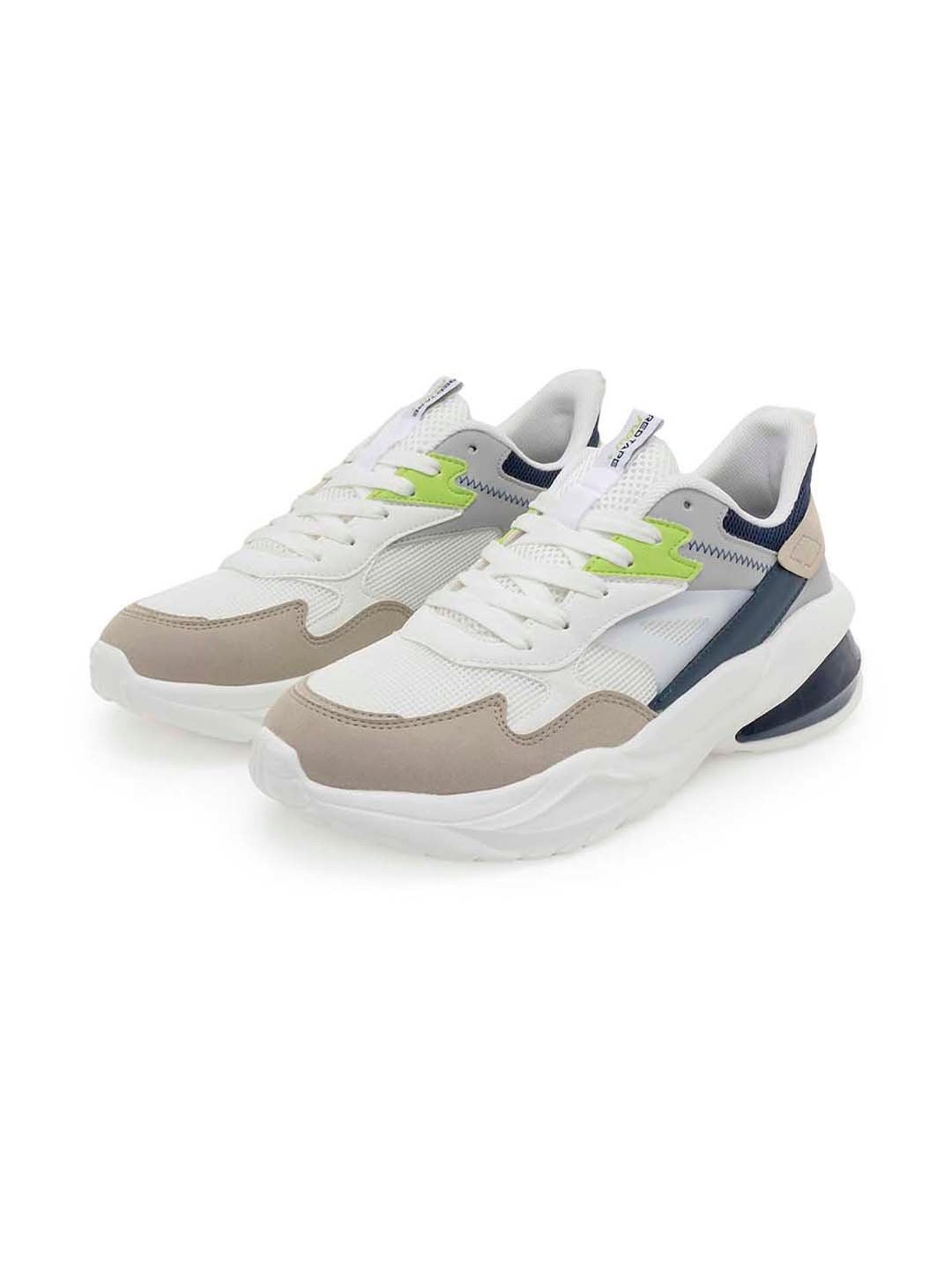 Red Tape Men's Solid White Casual Sneakers