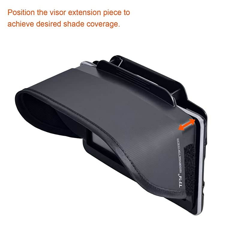 GPS Navigation Sun Shade Visor Plus Flexible Visor Extension Piece for Garmin nuvi 42LM 43Inch Portable GPS and Other 5Inch GPS