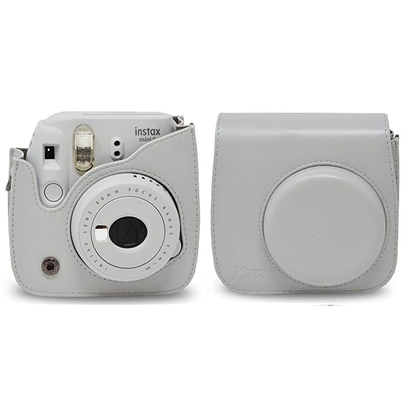 Instax Mini 9 Instant Camera + Fuji Instax Film 40 Shots + Protective Case + Magnetic Acrylic Frame + Album Frames Filter Set amp Selfie Lens 90 PC Design Kit Smokey White