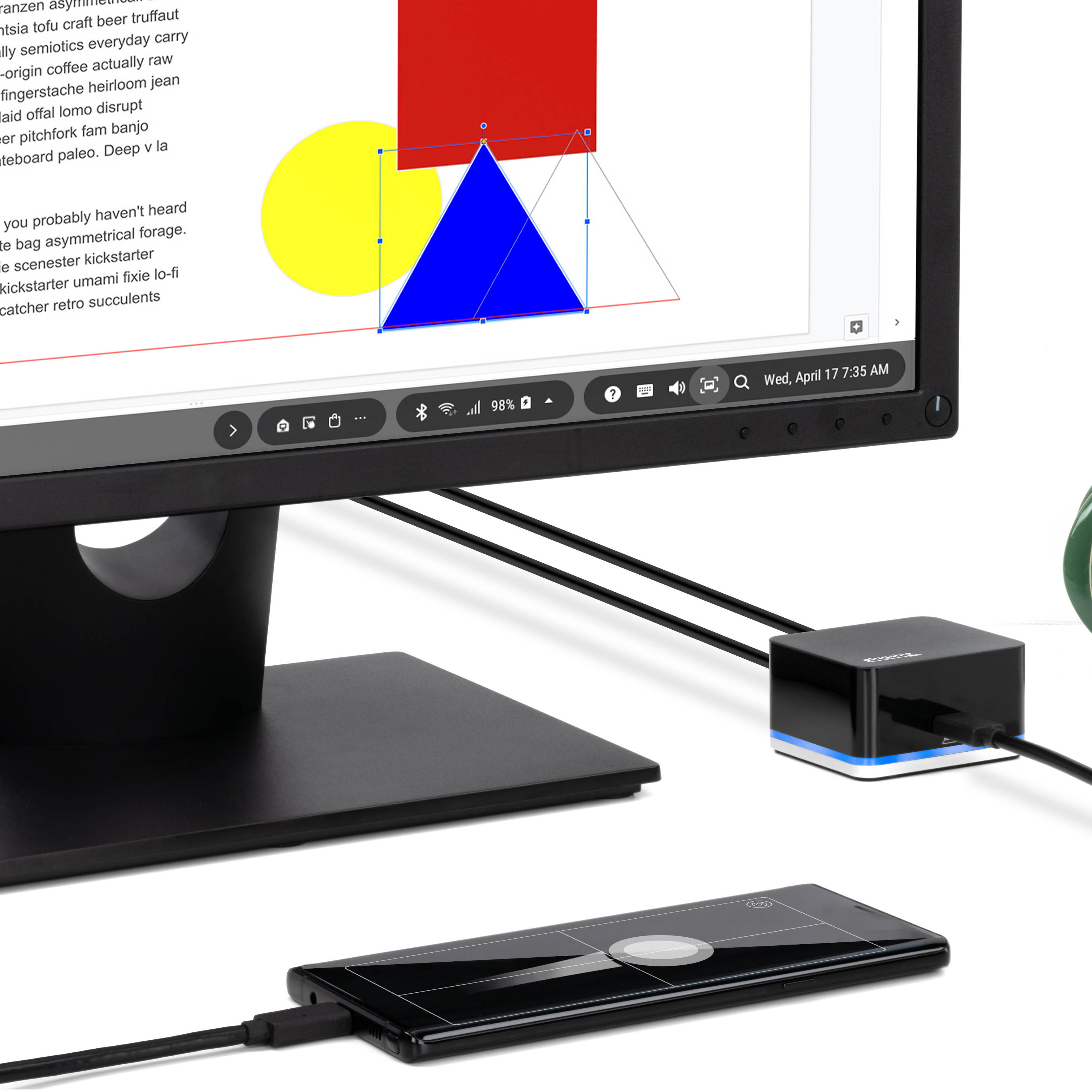 Plugable Phone Cube Compatible with Samsung DeX Dock, DeX Station, DeX Pad, Galaxy Note 9, S9, S9 Plus, S8, S8 Plus, S10, Tab S5e - Transforms Your USB C phone to a Desktop with HDMI, USB and Ethernet