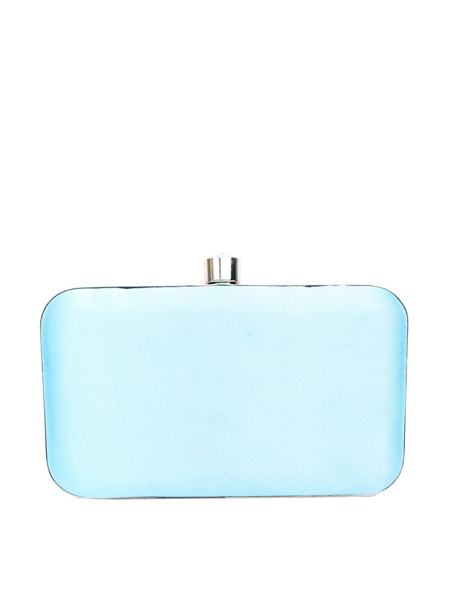 NR by Nidhi Rathi Blue Fabric Minaudiere Clutch