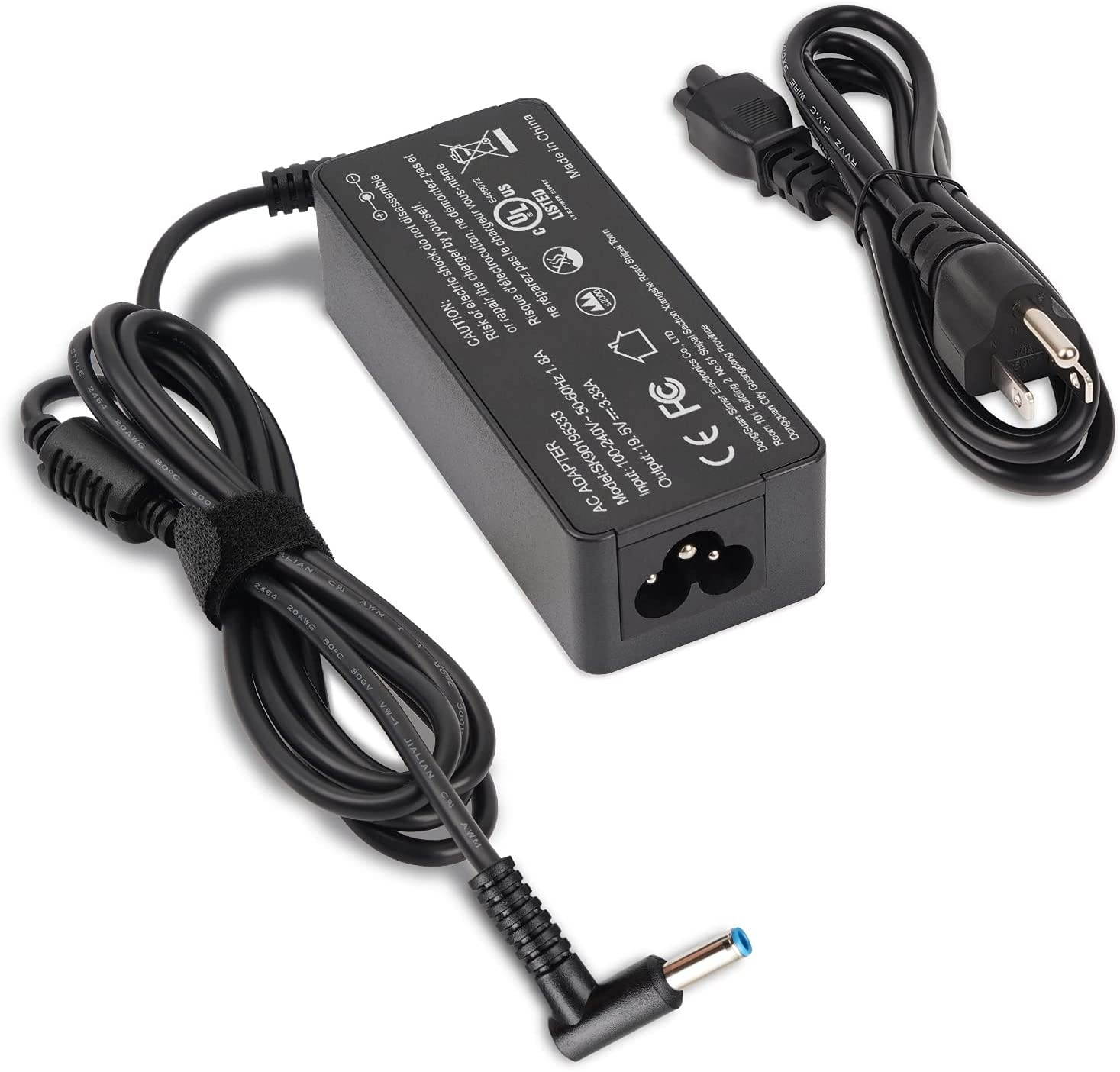 [UL Listed] 65W Replacement AC Power Adapter Charger for HP Chromebook 14 Series Notebook,HP Pavilion 15 17 Series Notebook Power Charger Cord