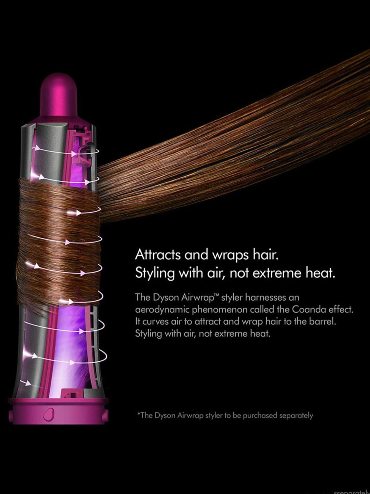 Dyson 40 mm Airwrap Long Barrel (Iron & Fuchsia)