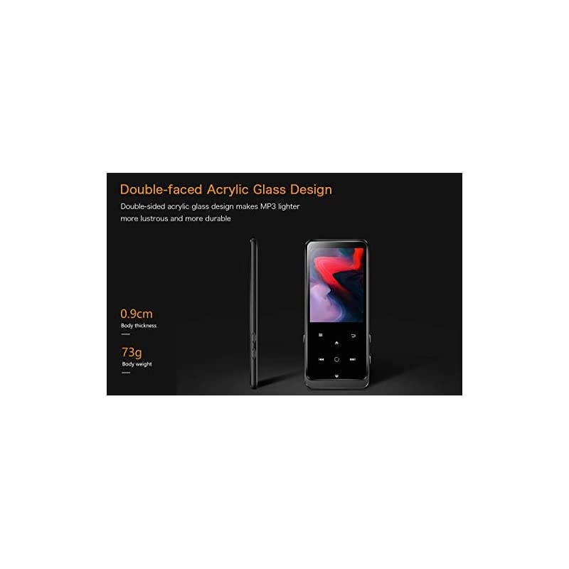 32GB MP3 Player  MP3 Player with Bluetooth Music Player with FM Radio Recording 24 Screen HiFi Lossless Sound Support up to 64GB ExpansionHeadphones Sport Armband Included