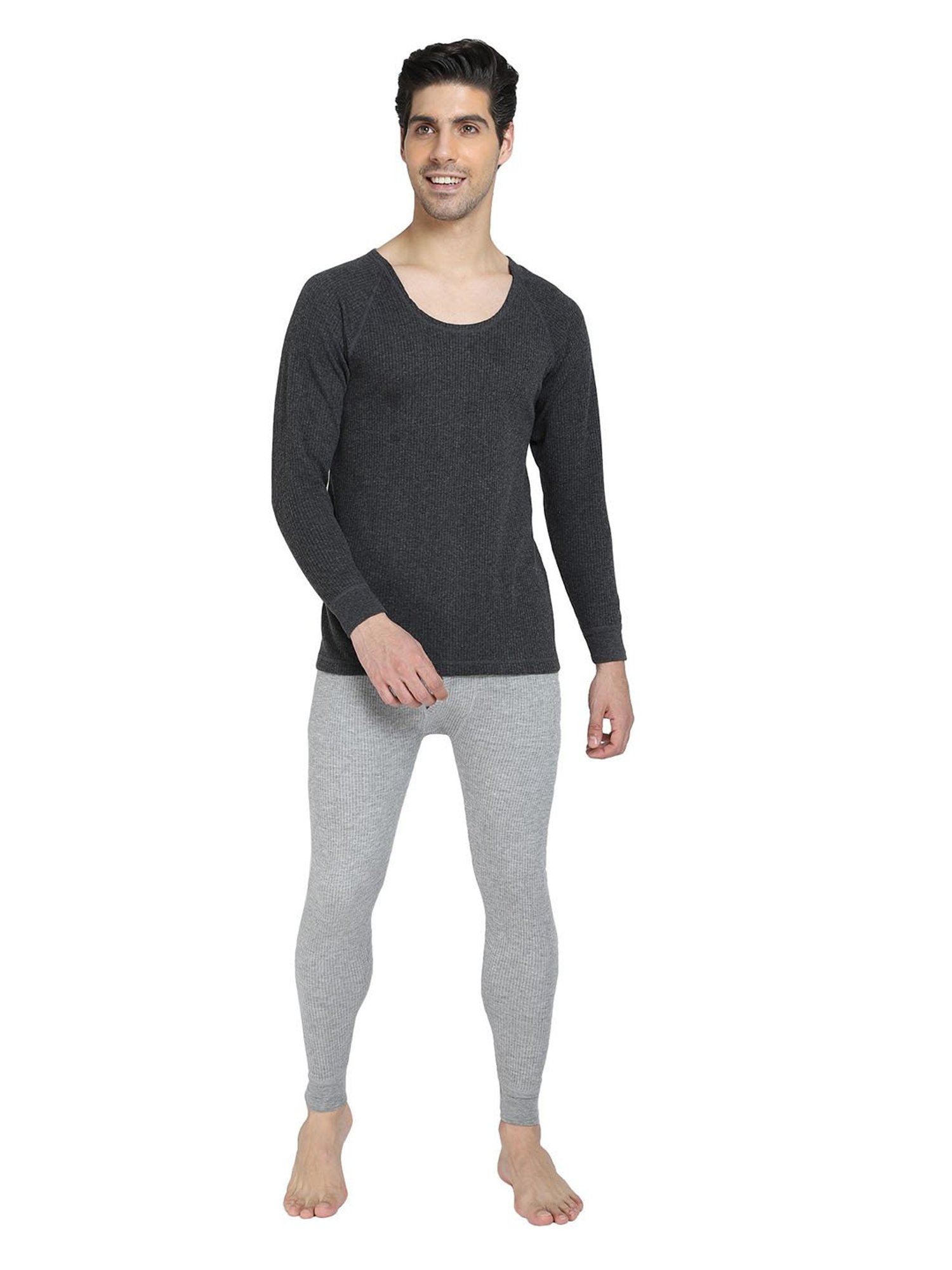 Bodycare Charcoal Melange Regular Fit Thermal Top