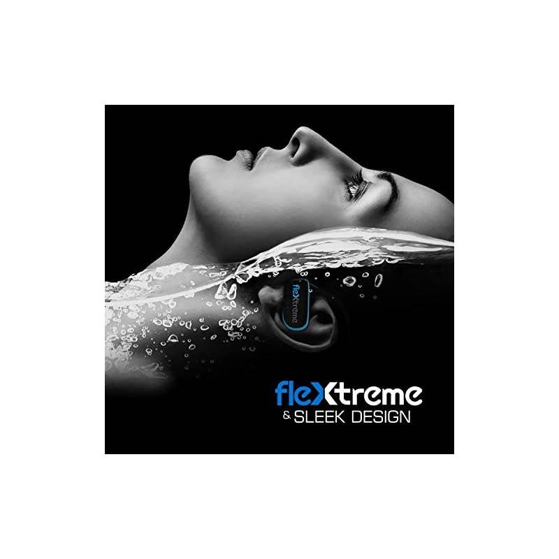 Upgraded Waterproof MP3 Player V2 Flextreme Sports Wearable Headset Music Player 8GB Underwater Swimming Jogging Gym Earphones Rechargeable Flexible Headphones USB Connection9 PSWP14BK