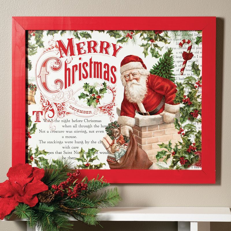 Sullivans Merry Christmas & Santa Wall Decor 18"H Multicolored