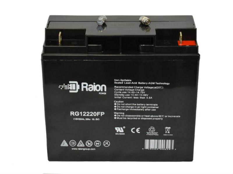 Raion Power 12V 22Ah Replacement Rechargeable Battery For B&B Battery HR22-12 - 1 Pack