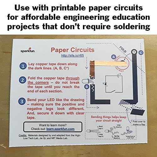 16 Feet of 2 Inch Wide Copper Foil Tape with Adhesive - Conductive on Both Sides for EMI Shielding, Electrical Repairs, Engineering Projects, Arts & Crafts, or Stained Glass