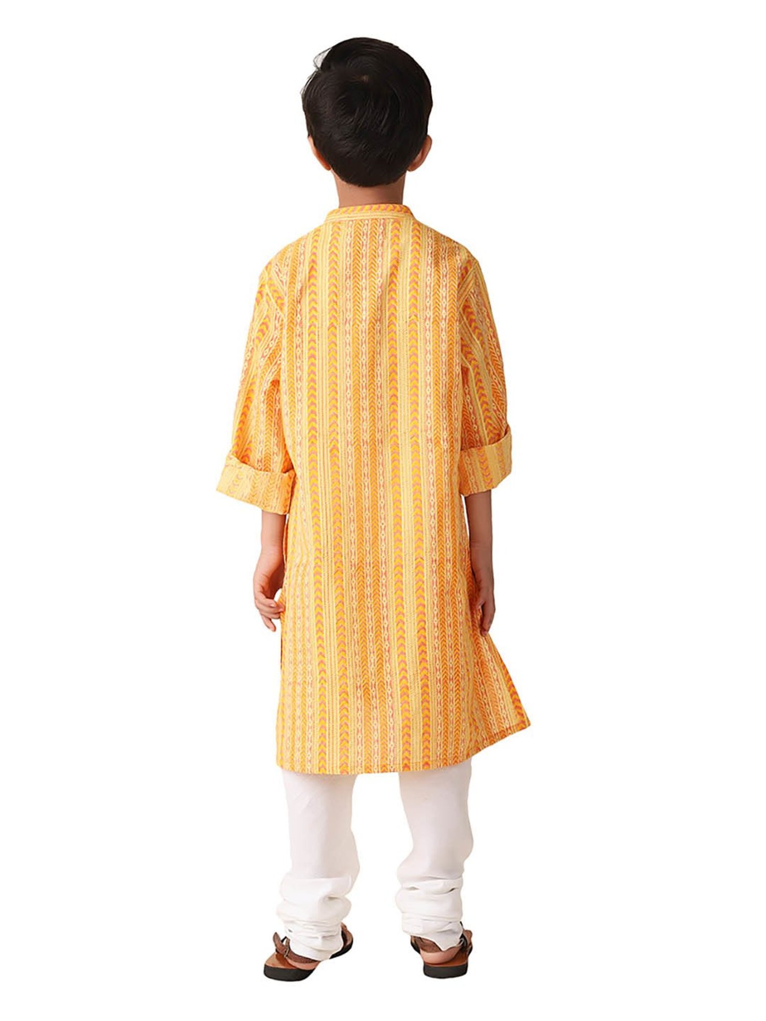 TABARD Kids Red Printed Full Sleeves Kurta