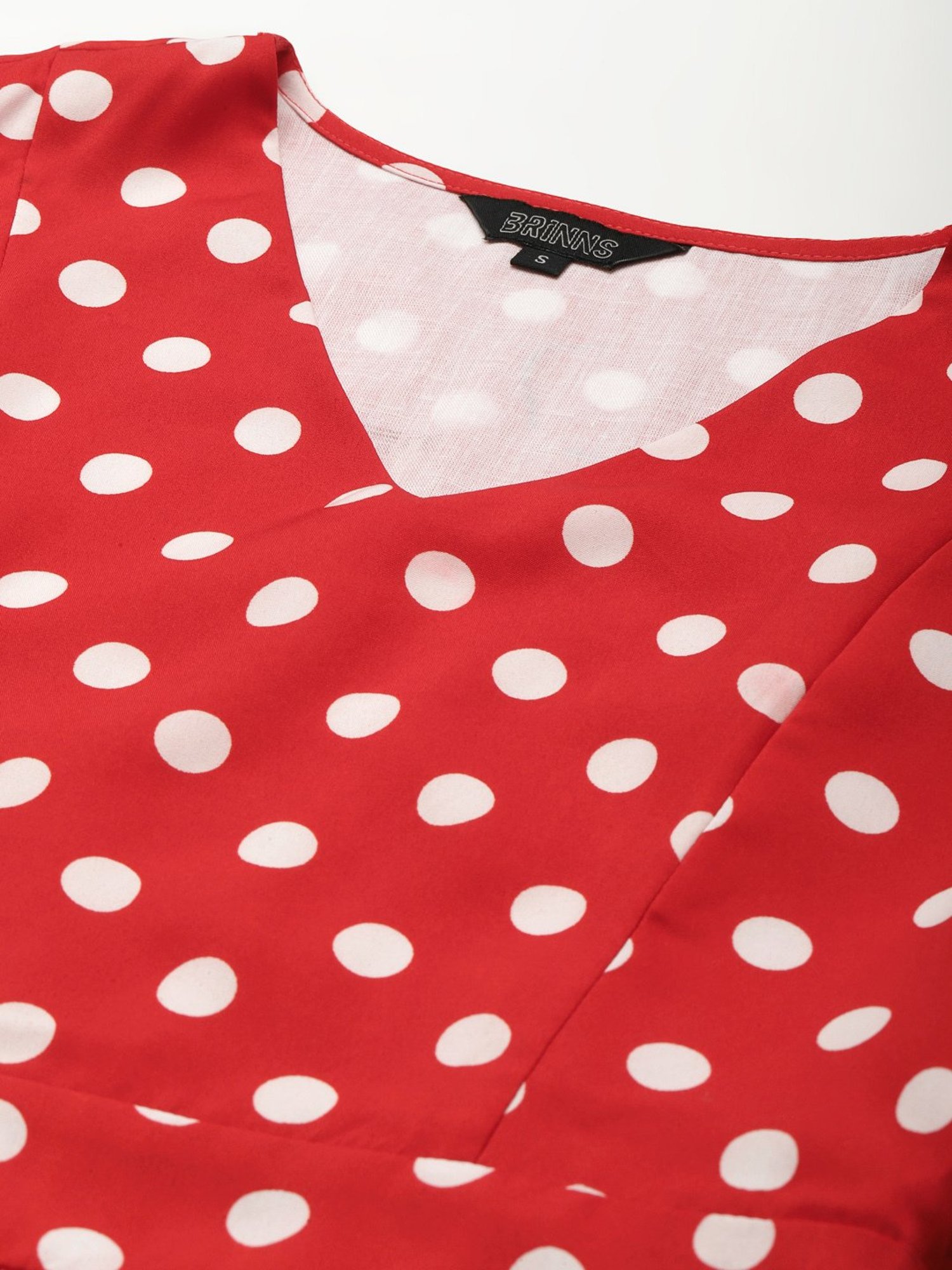 BRINNS Red Printed A Line Dress