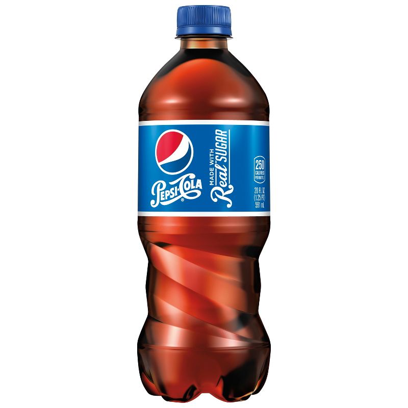Pepsi Cola Made with Real Sugar Soda - 20 fl oz